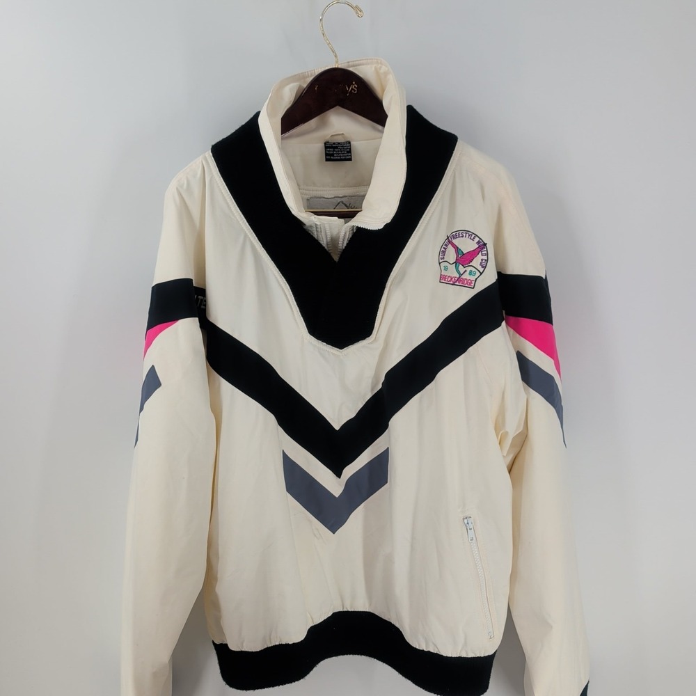 Vintage White Stag Subaru Freestyle World Cup Thinsulate Ski‎ Jacket Ivory XL
